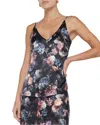 L'agence Gabriella V-neck Floral Silk Tank Top In Multi