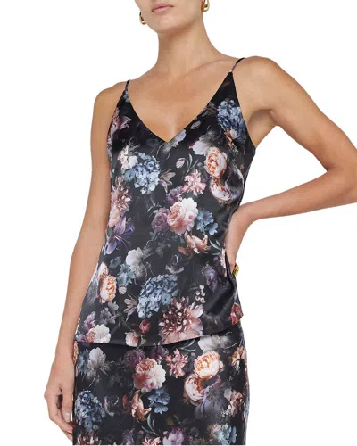 L'AGENCE L'AGENCE GABRIELLA V-NECK SILK TANK