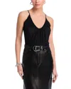 L Agence Gelina Ruched Bodysuit In Black