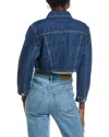 L Agence Koda Cropped Denim Jacket In Blue