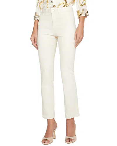 L Agence L'agence Ginny High-rise French Vanilla Coated Straight Jean In White