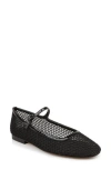 L Agence L'agence Grainne Mary Jane Flat In Black Mesh
