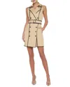 L Agence Hale Trench Mini Dress Soft Camel In Brown