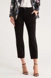 L Agence L'agence Harlow High Waist Slim Fit Trouser Pants In Black