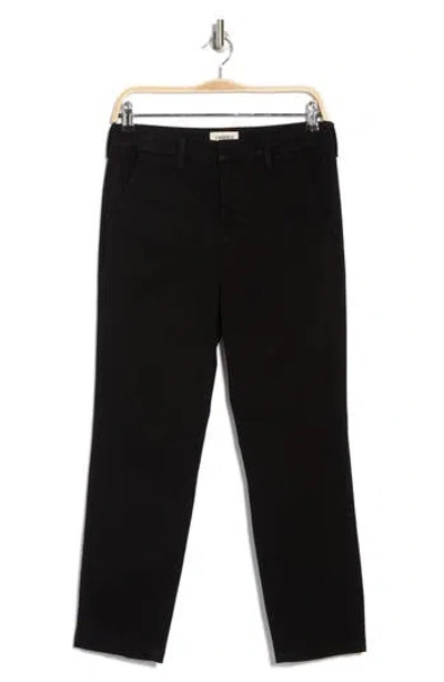 L Agence L'agence Harlow High Waist Slim Fit Trouser Pants In Noir