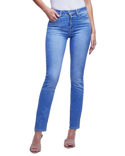 L Agence L'agence Harrison High-rise Slim Straight In Blue