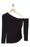 L Agence L'agence Hattie One-shoulder Long Sleeve Top In Black