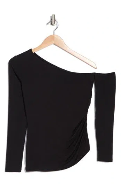 L Agence L'agence Hattie One-shoulder Long Sleeve Top In Black