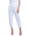 L Agence L'agence Heather Linen Paperbag Pant In White
