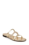 L Agence L'agence Hennie Slide Sandal In Gold Multi