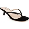 L Agence L'agence Hortense Kitten Heel Sandal In Black Suede