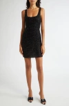 L AGENCE L'AGENCE INORI BEADED MESH MINIDRESS