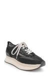 L Agence L'agence Women's Iris Lace Up Sneakers In Black Mesh