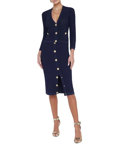 L Agence L'agence Irvin Cropped Cardigan In Blue