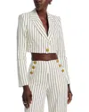 L'agence Izzie Striped Cropped Blazer