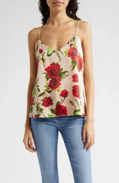 L AGENCE L'AGENCE JANE ROSE PRINT SILK CAMISOLE