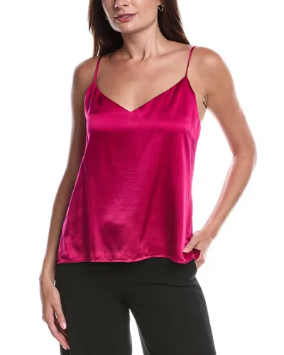 L Agence L'agence Jane Spaghetti Strap Silk Top In Pink