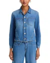 L Agence L'agence Janelle Button Front Denim Jacket In Stokes