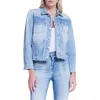 L Agence L'agence Janelle Raw Cut Slim Denim Jacket In Indie