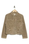 L Agence L'agence Janelle Raw Hem Slim Corduroy Jacket In Barrel