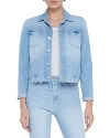 L Agence Janelle Slim-fit Raw Denim Jacket In Olympia