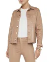 L Agence L'agence Janelle Slim Raw Hem Jacket In Cappuccino