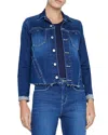 L Agence Koda Cropped Denim Jacket In Spokane