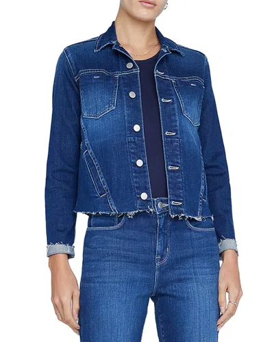 L Agence Koda Cropped Denim Jacket In Spokane In Harlan