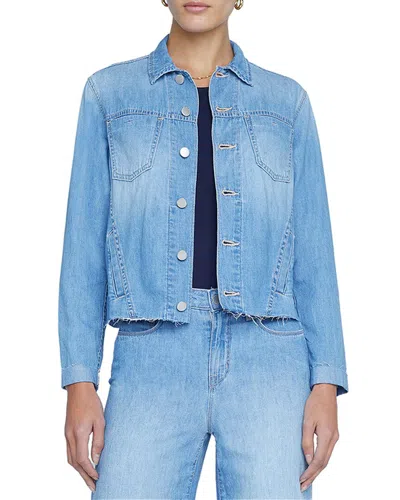 L'agence Janelle Slim Raw Jacket In Blue