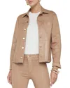 L Agence L'agence Janelle Slim Raw Hem Jacket In Brown