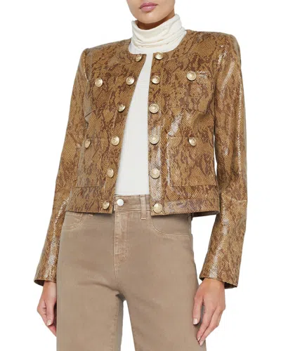 L Agence L'agence Jayde Jacket In Brown
