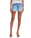 L Agence L'agence Jazzy High Rise Cuffed Jean Shorts In Blue