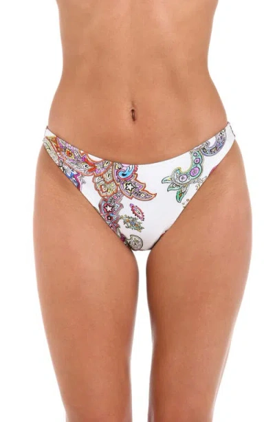L Agence L'agence Jean Bright Paisley Scoop Bikini Bottoms