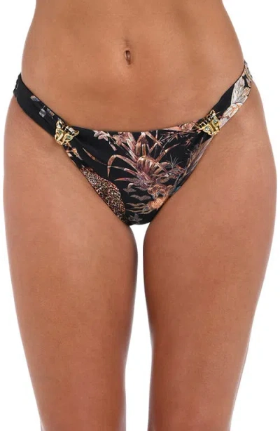 L Agence L'agence Jean Jungle Scoop Bikini Bottoms In Black