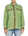 L Agence Jeanine Tweed Shacket In White