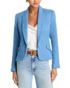 L Agence Jennah Single-breasted Tweed Blazer In Harbor Blue/good Luck Chain