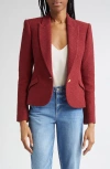 L Agence L'agence Jennah Tweed Blazer In Red