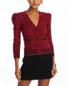 L Agence Jenni Cardigan In Syrah Multi