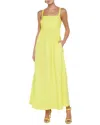 L Agence L'agence Jessamy Empire Waist Dress In Yellow