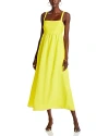 L Agence Jessamy Linen-blend Maxi Dress In Laser Lemon