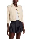 L Agence Jia Sequined Tweed Jacket In Neutral