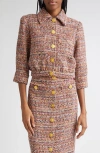 L Agence Tweed Cropped Jia Jacket In Multi