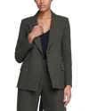 L Agence L'agence Jordana Wrap Belted Blazer In Green