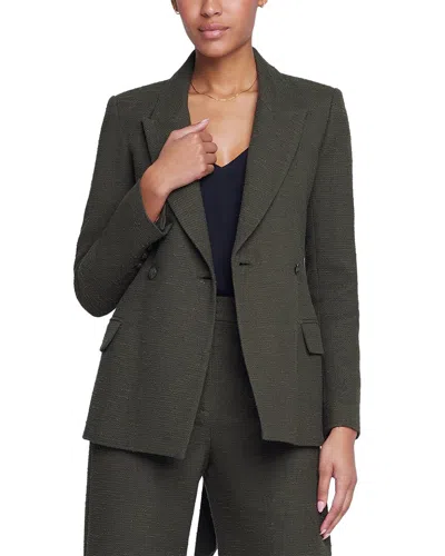 L Agence L'agence Jordana Wrap Belted Blazer In Green