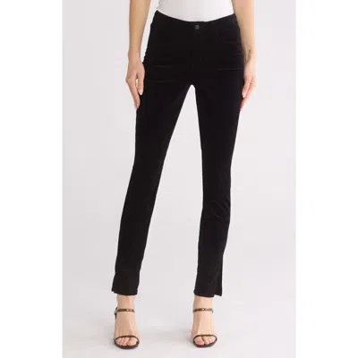 L Agence L'agence Josie High Rise Split Hem Jeans In Noir
