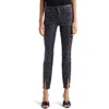 L Agence Jyothi Coated High Waist Skinny Jeans In Black Tone Leopard Coat