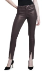 L Agence L'agence Jyothi High Waist Split Ankle Skinny Jeans In Cappuccino Coated