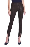 L Agence L'agence Jyothi High Waist Split Ankle Skinny Jeans In Cocoa Coated