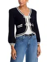 L Agence Kaito Cropped Cardigan In Blue
