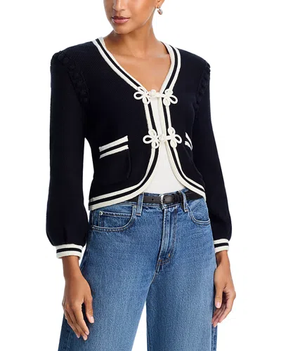 L AGENCE L'AGENCE KAITO CONTRAST TRIM CROP CARDIGAN